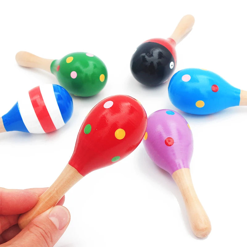 Wooden Baby Musical Rattle – Montessori Sensory Educational Toy for Infants - Kid Zone