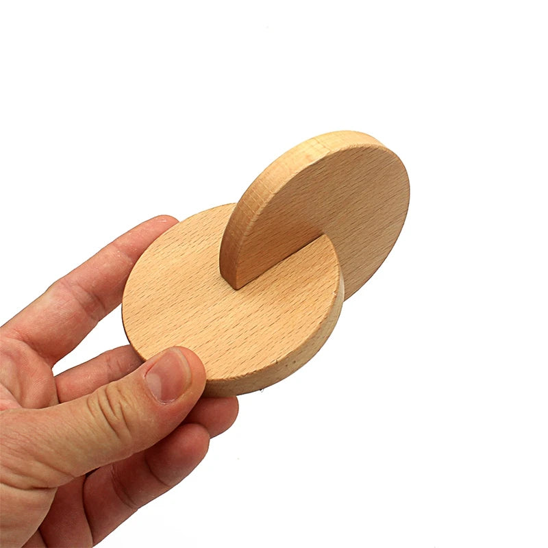 Montessori Wooden Button Grip Trainer – Natural Beechwood Sensory Toy for Infants - Kid Zone