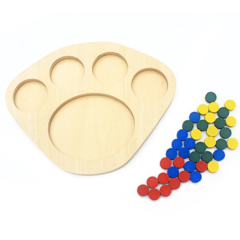 Montessori Wooden Color & Shape Sorting Board – Educational Learning Toy for Kids - Kid Zone