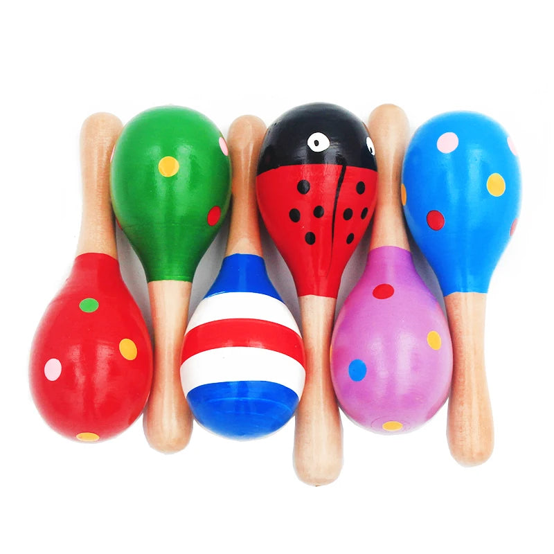 Wooden Baby Musical Rattle – Montessori Sensory Educational Toy for Infants - Kid Zone