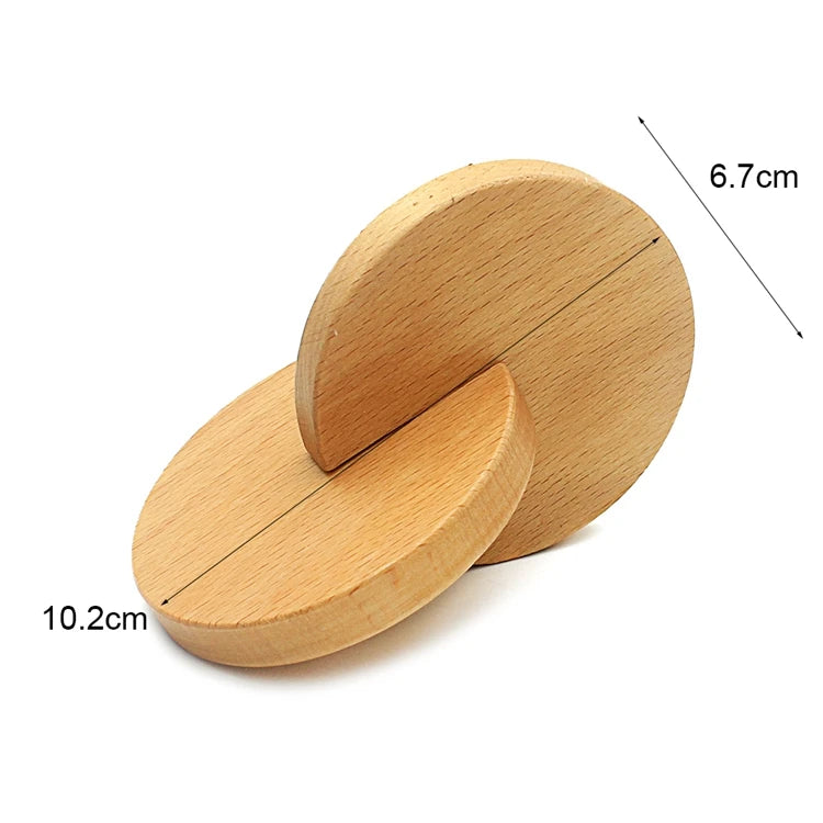 Montessori Wooden Button Grip Trainer – Natural Beechwood Sensory Toy for Infants - Kid Zone