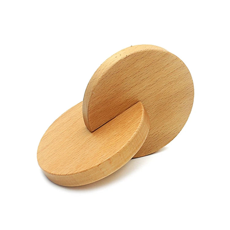 Montessori Wooden Button Grip Trainer – Natural Beechwood Sensory Toy for Infants - Kid Zone
