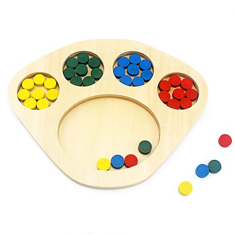 Montessori Wooden Color & Shape Sorting Board – Educational Learning Toy for Kids - Kid Zone
