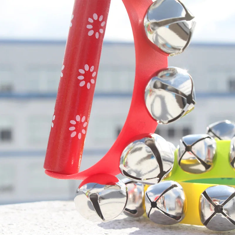 Montessori Baby Musical Rattle – Half-Circle Wooden Hand Bell for Sensory & Early Learning Play - Kid Zone