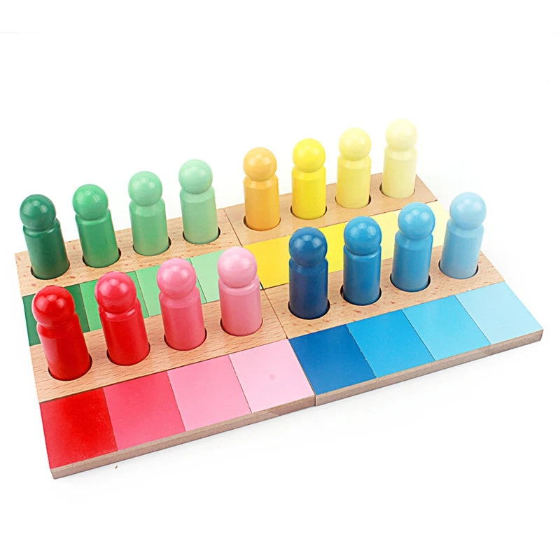 Wooden Color Sorting Game – Montessori Matching Board | Wooden Educational Toys - Kid Zone