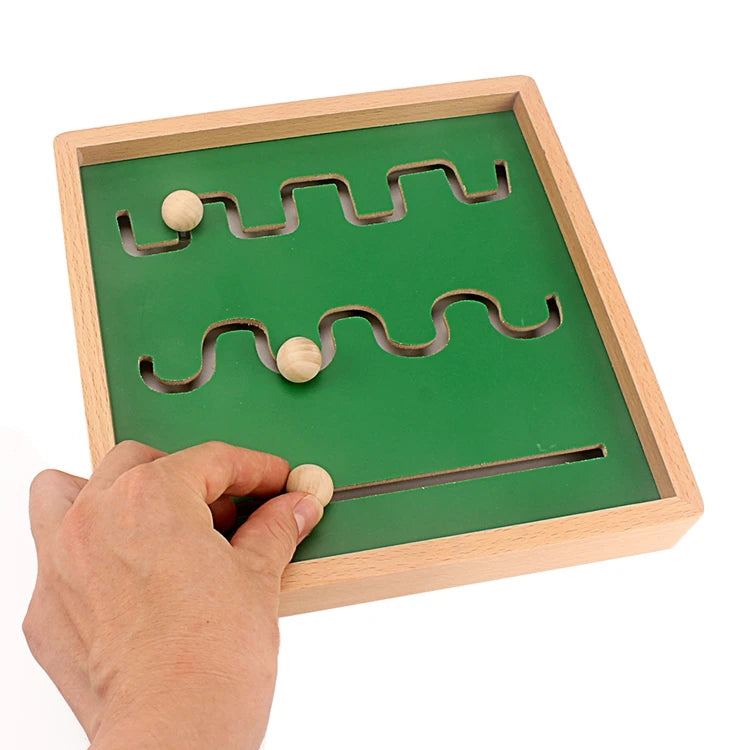 Montessori Shape Tracing Board – Wooden Educational Toy for Kids | Fine Motor Skills Learning Tool - Kid Zone