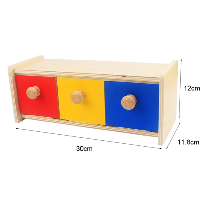 Montessori Sensory Imbucare Box – Wooden Early Learning Development Toy for Babies & Toddlers - Kid Zone