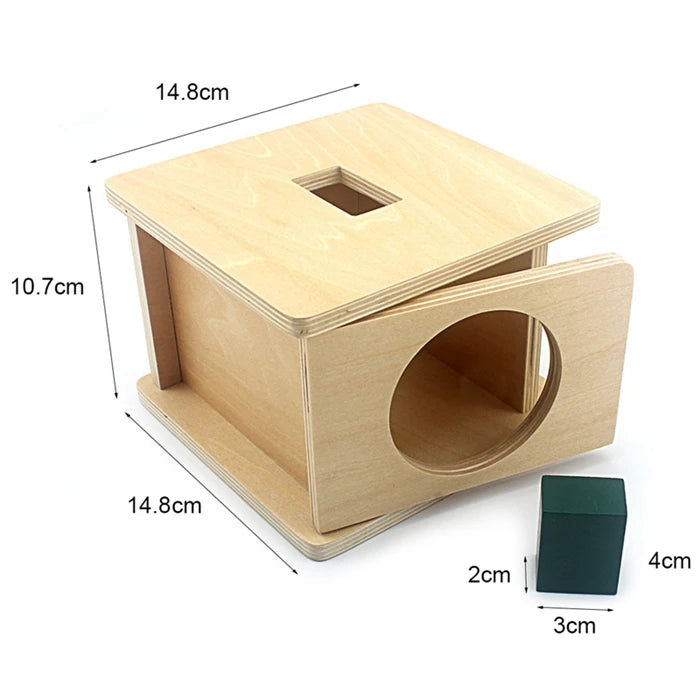 Montessori Sensory Imbucare Box – Wooden Early Learning Development Toy for Babies & Toddlers - Kid Zone
