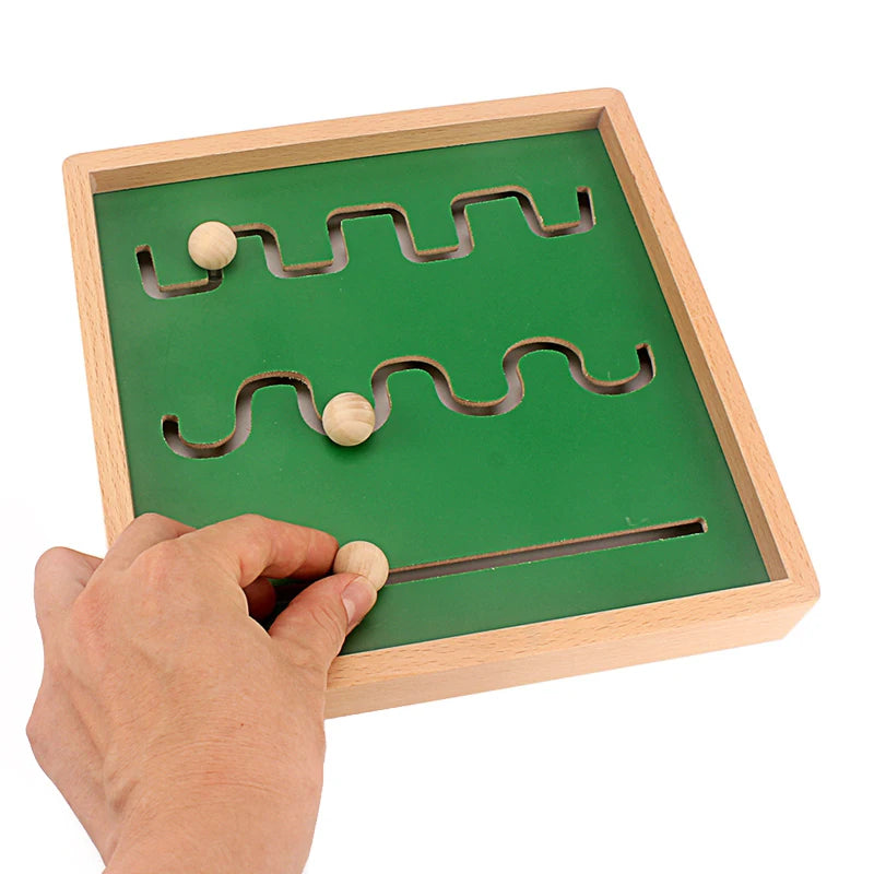 Montessori Shape Tracing Board – Wooden Educational Toy for Kids | Fine Motor Skills Learning Tool - Kid Zone