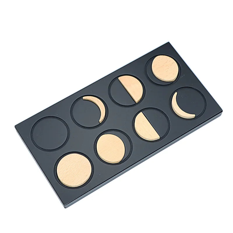 Montessori Moon Phases Wooden Puzzle – Astronomy Learning Toy for Kids - Kid Zone