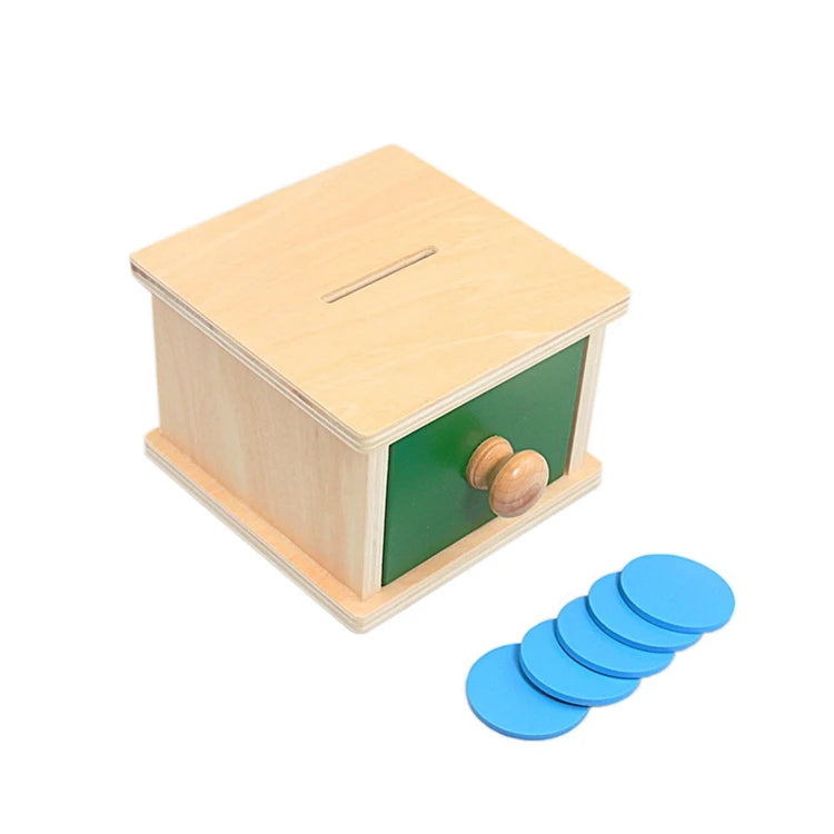 Montessori Ball & Coin Box Set – Wooden Fine Motor Learning Toy for Babies and Toddlers - Kid Zone