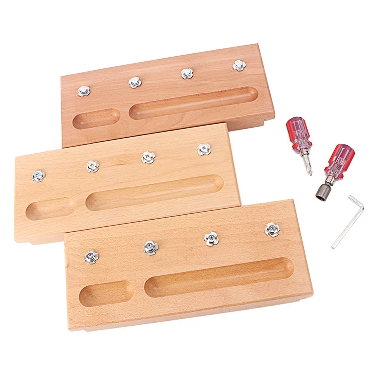 Montessori Wooden Nuts & Bolts Fine Motor Skill Tool | Montessori Educational Toys - Kid Zone