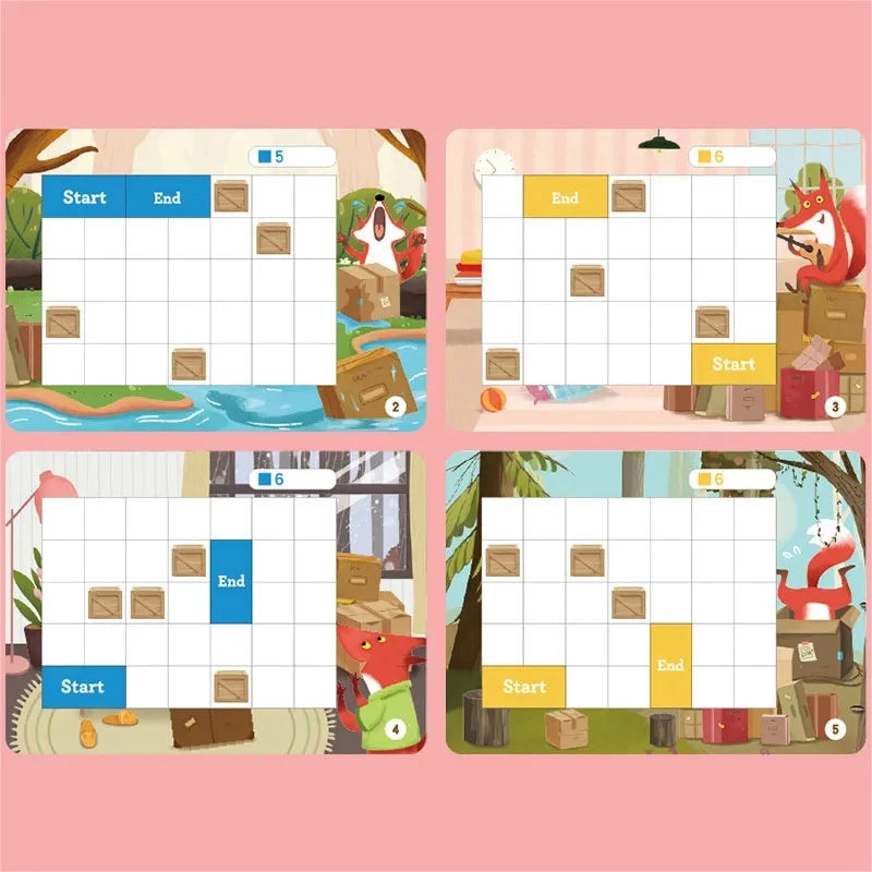 Moving Fox Puzzle Game – Montessori Logic & Problem-Solving Toy for Kids - Kid Zone