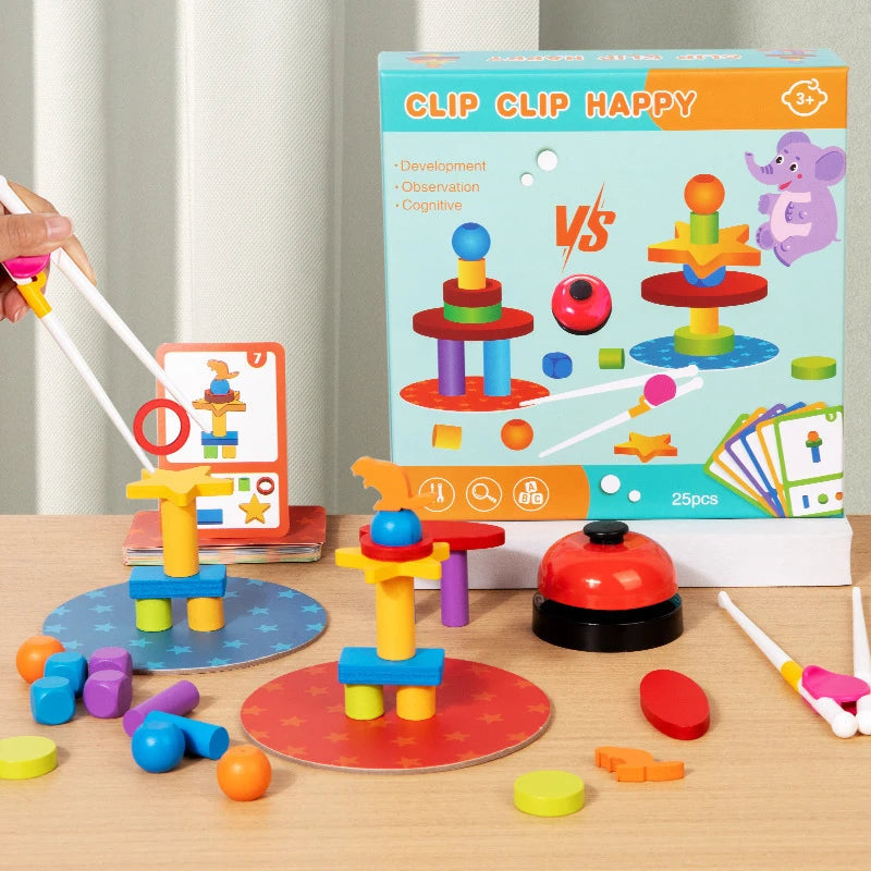 Wooden Balance & Speed Challenge Game – Chopstick Coordination Race - Kid Zone