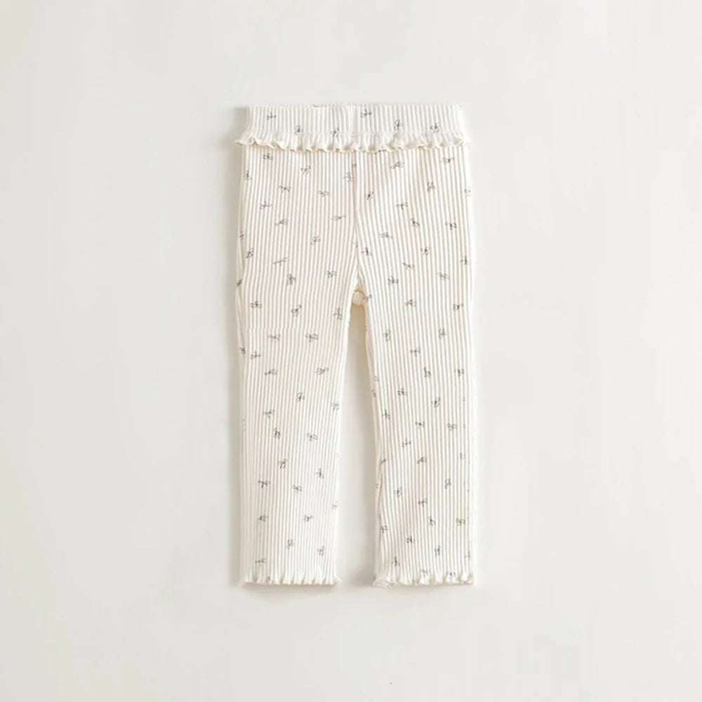 Baby Girl Spring Clothes – Long-Sleeve T-Shirt & Cartoon Leggings Set - Kid Zone