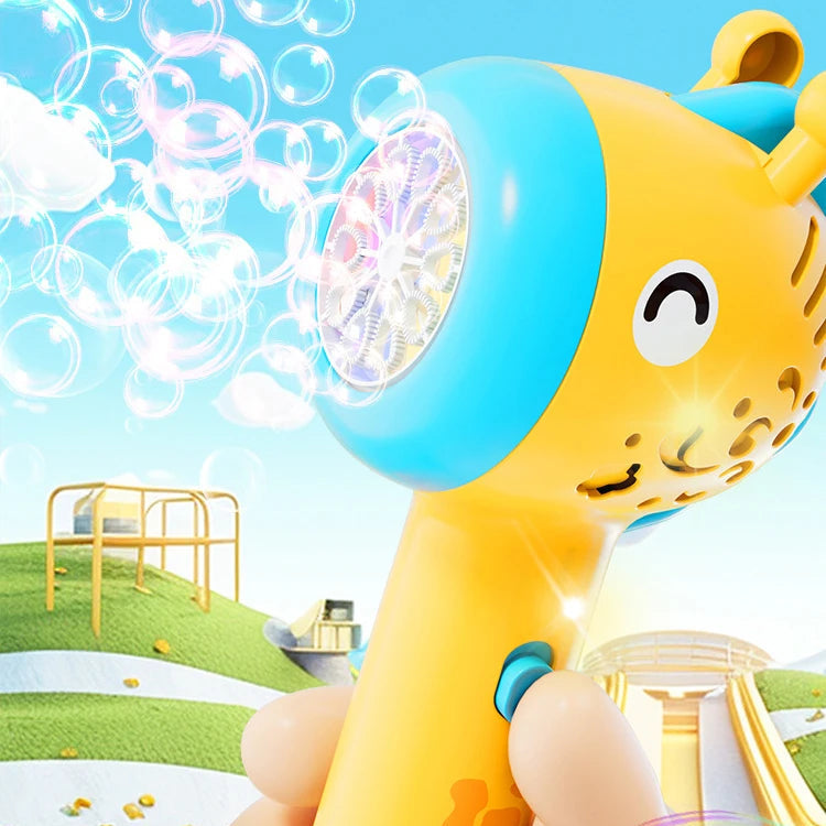 Giraffe Light-Up Bubble Machine – LED Bubble Blower for Kids - Kid Zone