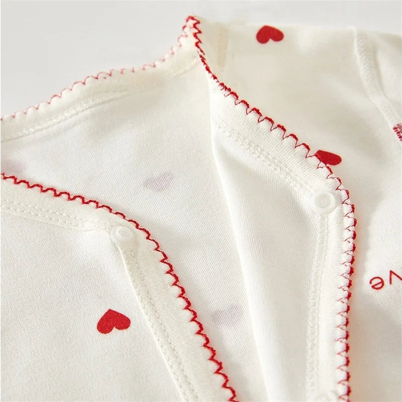 Newborn Baby Girl Clothes – Long-Sleeve Cotton Romper with Cute Fall Print - Kid Zone