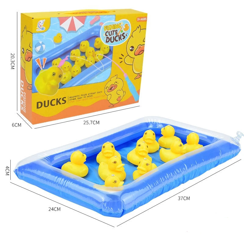 Magnetic Duck Fishing Game – Inflatable Water Play Set for Kids - Kid Zone