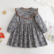 Vintage Baby Girl Clothes – Fall Peter Pan Collar Dress - Kid Zone