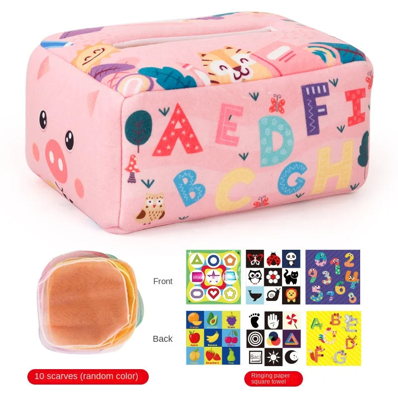 Montessori Tissue Box Toy – Sensory Learning Activity for Babies & Toddlers - Kid Zone