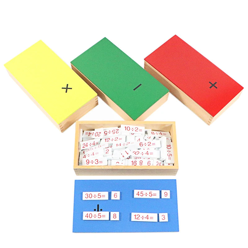 Montessori Wooden Math Board – Educational Counting & Operations Learning Toy for Kids - Kid Zone