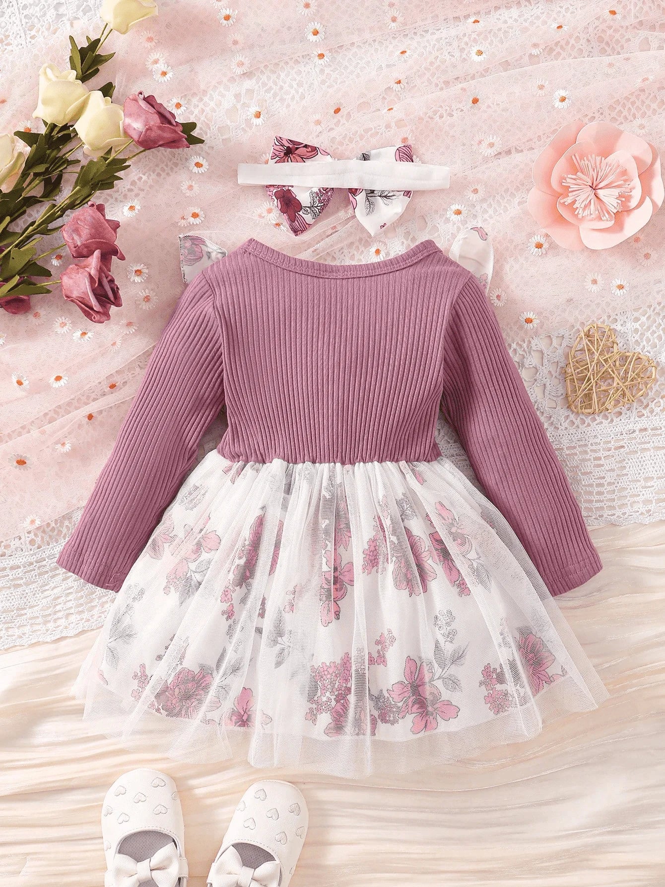 Girls' Autumn Embellished Romper 