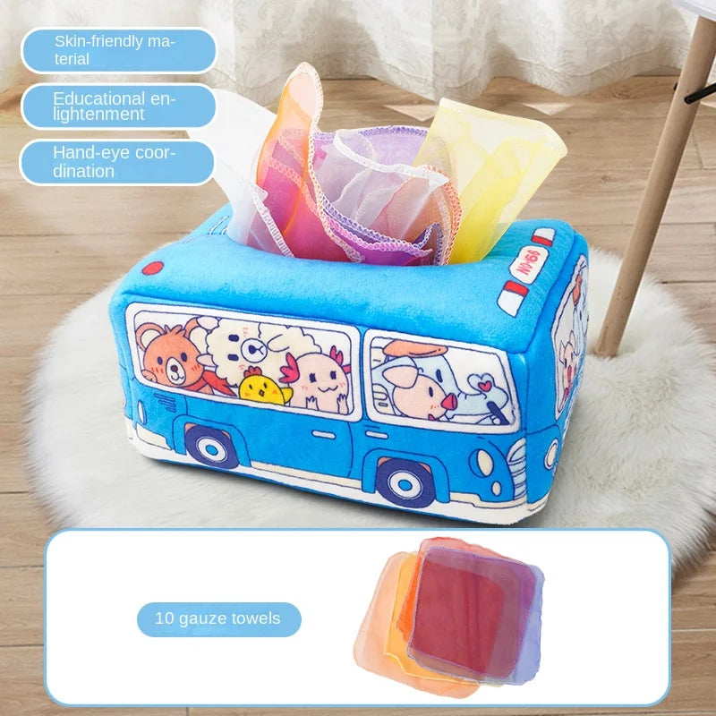 Montessori Tissue Box Toy – Sensory Learning Activity for Babies & Toddlers - Kid Zone