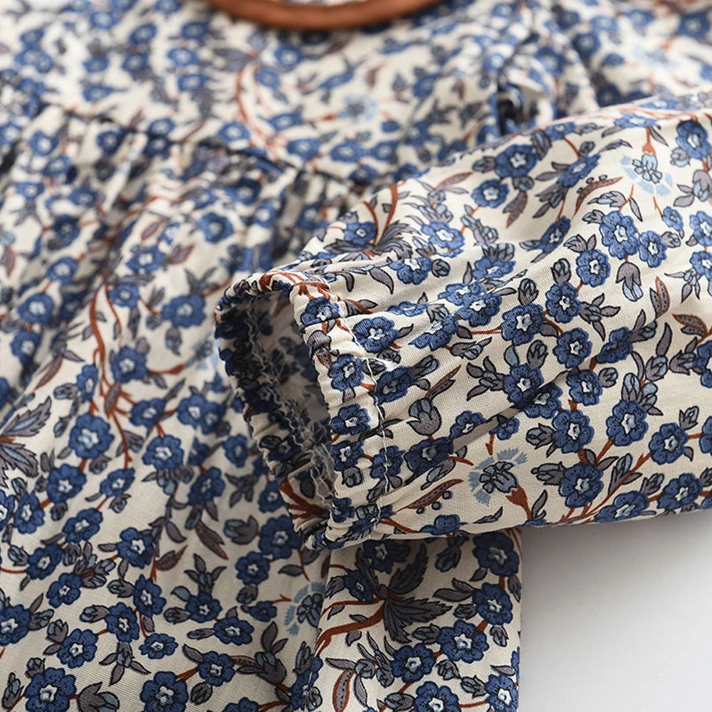 Vintage Baby Girl Clothes – Fall Peter Pan Collar Dress - Kid Zone