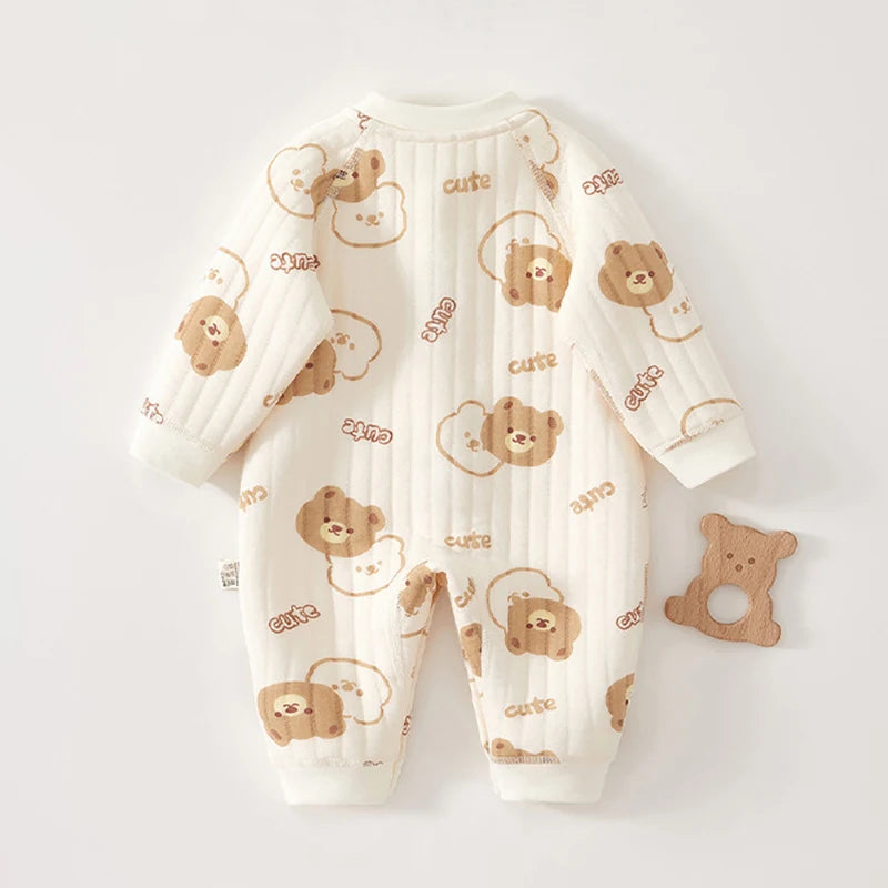 Newborn Winter Clothes – Soft Baby Bodysuit with Cute Print - Kid Zone