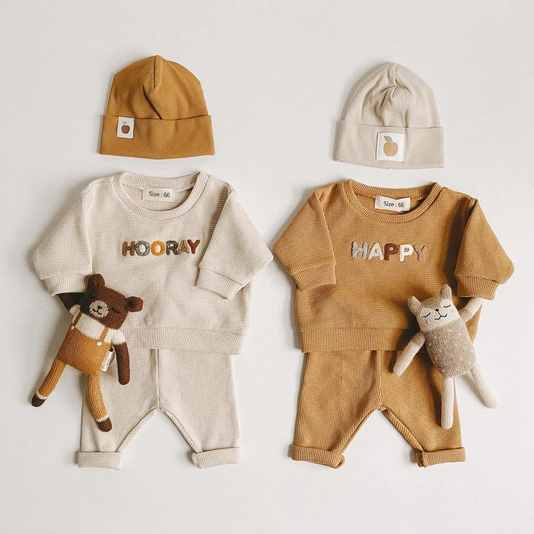 Newborn Baby Boy Clothes – Printed Sweatshirt & Pants 2-Piece Outfit - Kid Zone