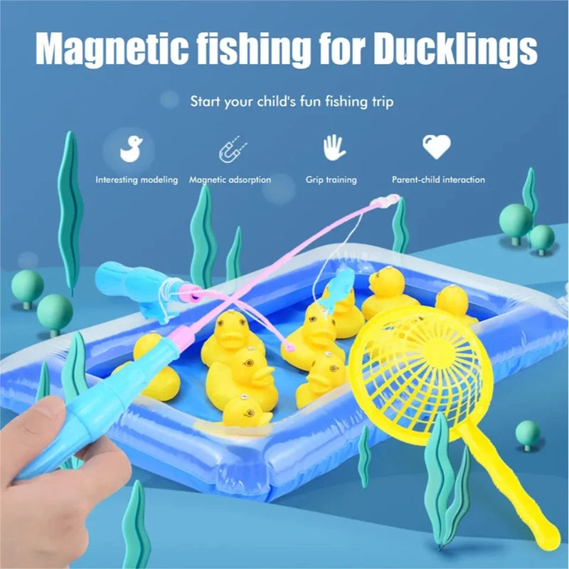 Magnetic Duck Fishing Game – Inflatable Water Play Set for Kids - Kid Zone