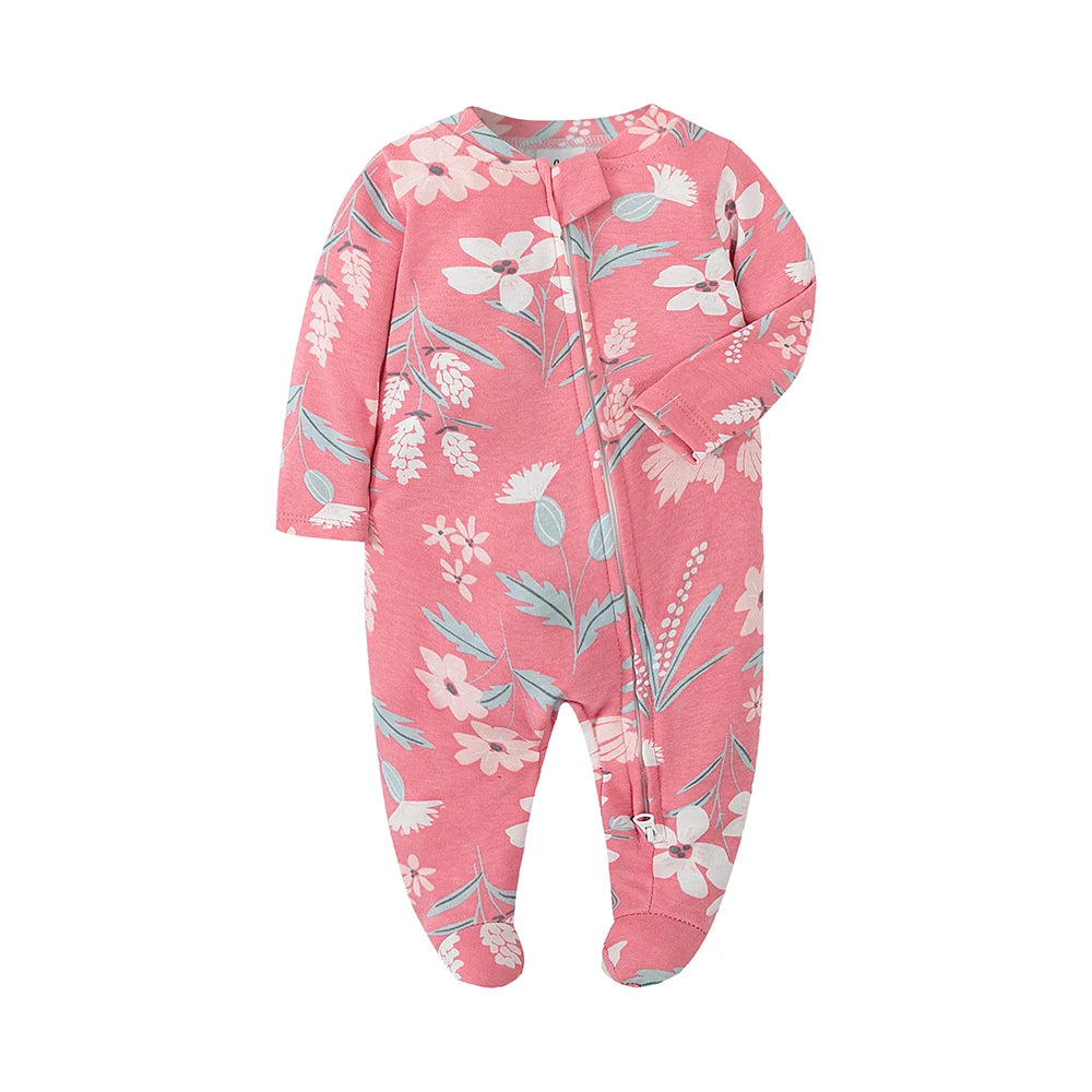 Wubby Sleep – Long Zipper Newborn Cotton Pajama | Soft Newborn Sleepwear - Kid Zone