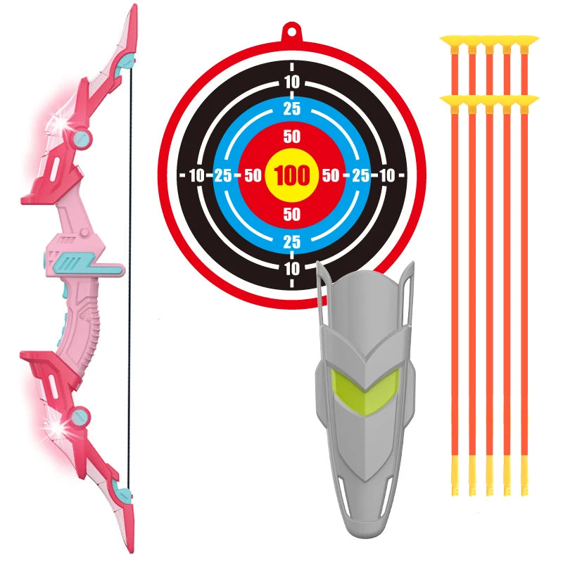 LED Archery Set for Kids – Safe Bow & Suction Arrows Skill-Building Toy (Ages 3–12) - Kid Zone