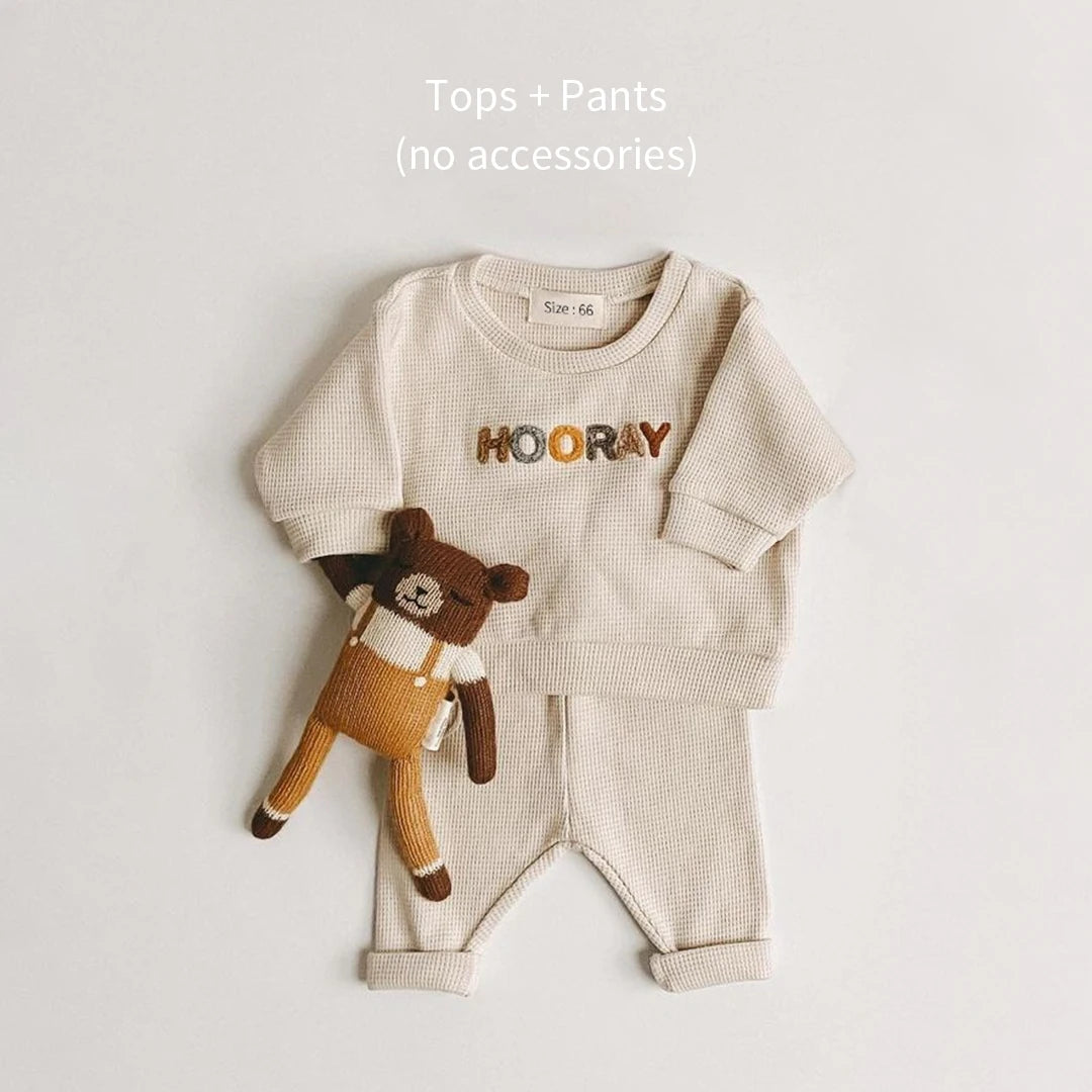 Newborn Baby Boy Clothes – Printed Sweatshirt & Pants 2-Piece Outfit - Kid Zone