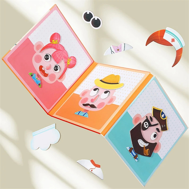 3-in-1 Magnetic Puzzle Set with Montessori Activity Book - Kid Zone