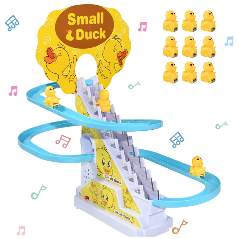 Climbing Duck Musical Race Track – Interactive LED Educational Toy for Kids - Kid Zone