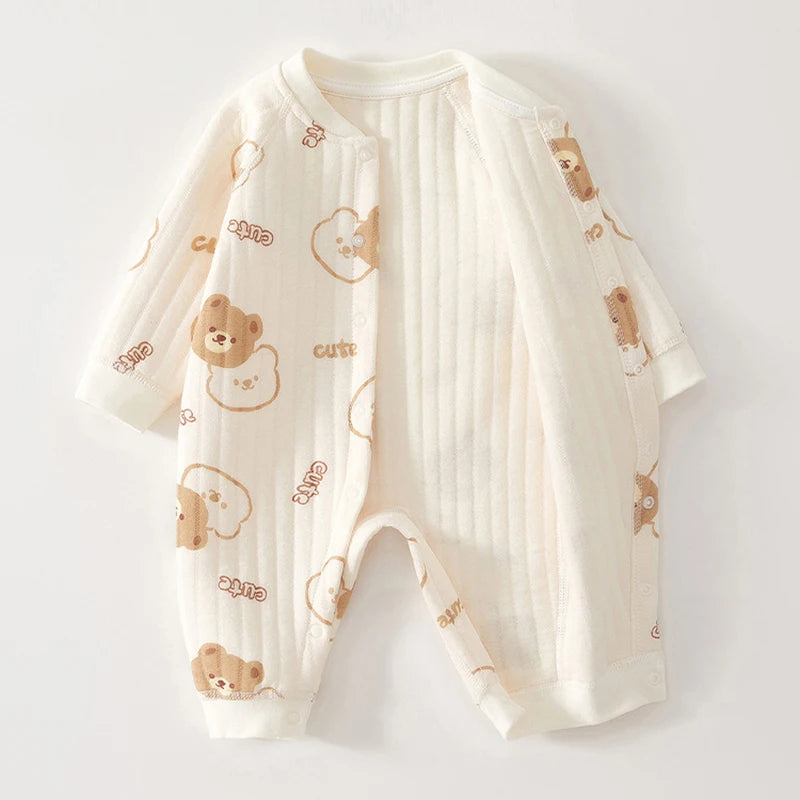 Newborn Winter Clothes – Soft Baby Bodysuit with Cute Print - Kid Zone