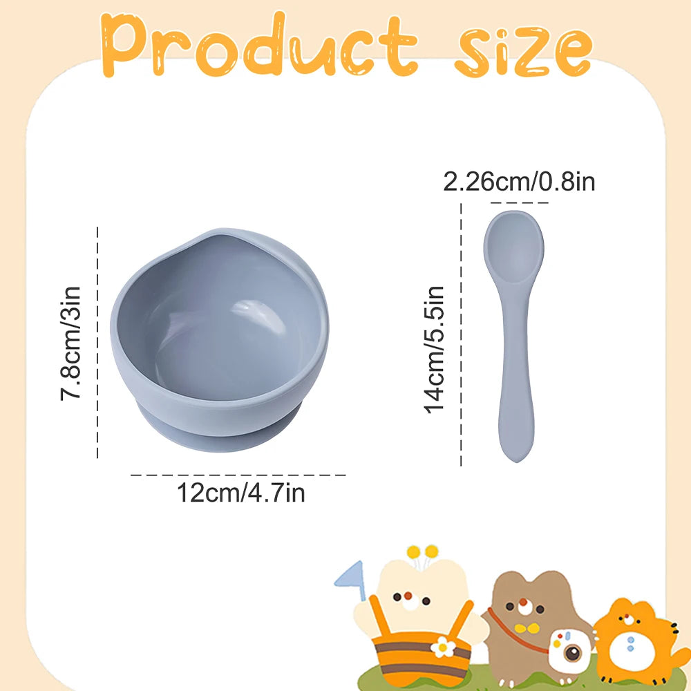 Silicone Kids Feeding Set – Safe, Flexible & BPA-Free Tableware for Daily Use - Kid Zone