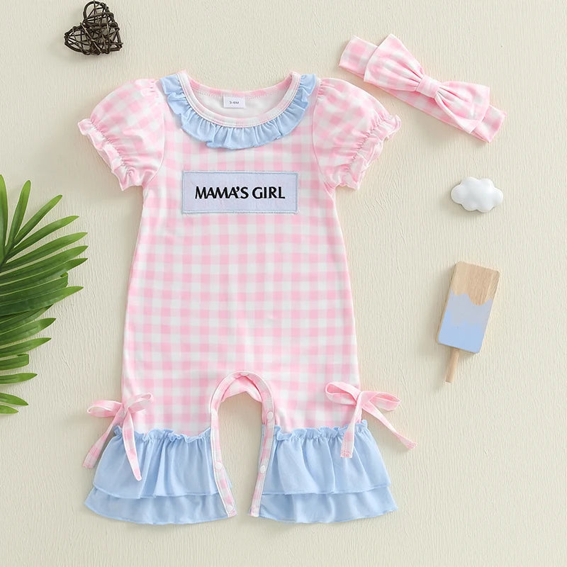 Summer Baby Girl Outfit with Matching Headband – Cute Baby Girl Clothes - Kid Zone