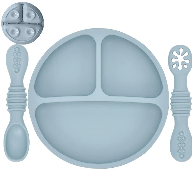 Non-Slip Silicone Baby Feeding Set – Safe & Soft Tableware for Kids - Kid Zone