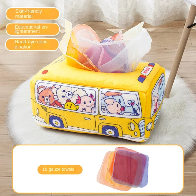 Montessori Tissue Box Toy – Sensory Learning Activity for Babies & Toddlers - Kid Zone
