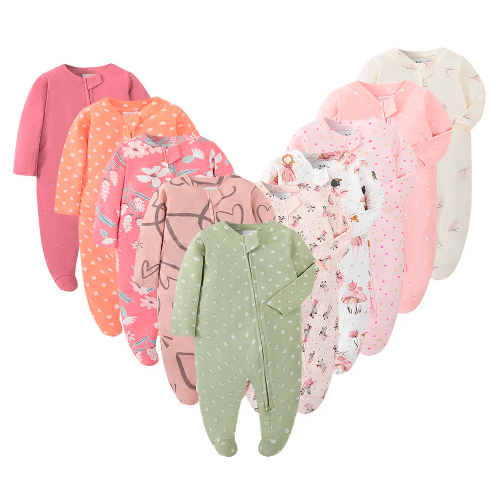 Wubby Sleep – Long Zipper Newborn Cotton Pajama | Soft Newborn Sleepwear - Kid Zone
