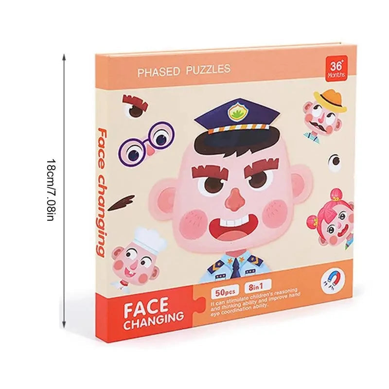 3-in-1 Magnetic Puzzle Set with Montessori Activity Book - Kid Zone