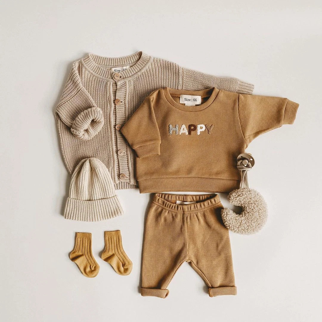 Newborn Baby Boy Clothes – Printed Sweatshirt & Pants 2-Piece Outfit - Kid Zone