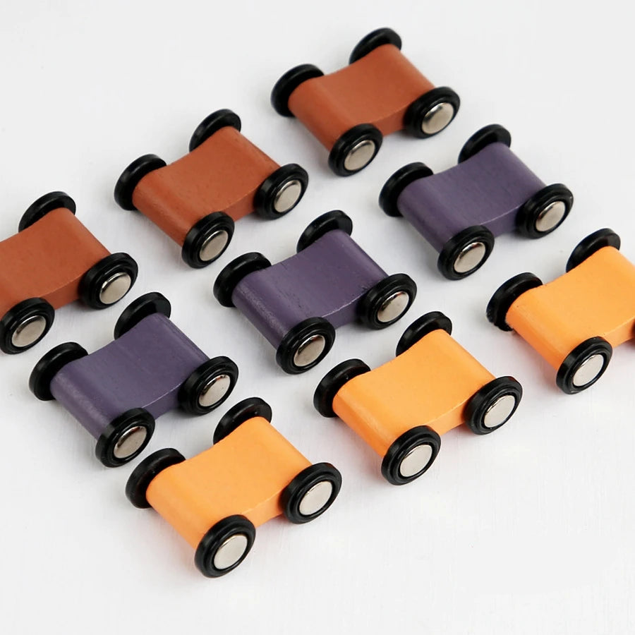 Wooden Car Racing Ramp – Early Learning Slide Track Toy for Kids - Kid Zone