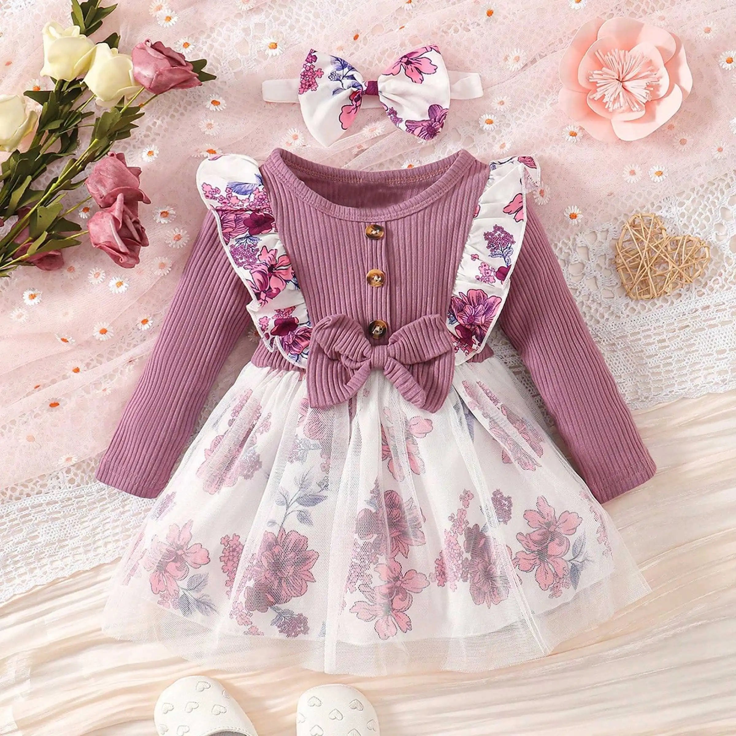 Girls' Autumn Embellished Romper 