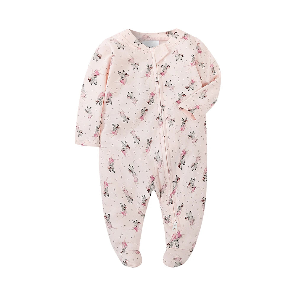 Wubby Sleep – Long Zipper Newborn Cotton Pajama | Soft Newborn Sleepwear - Kid Zone