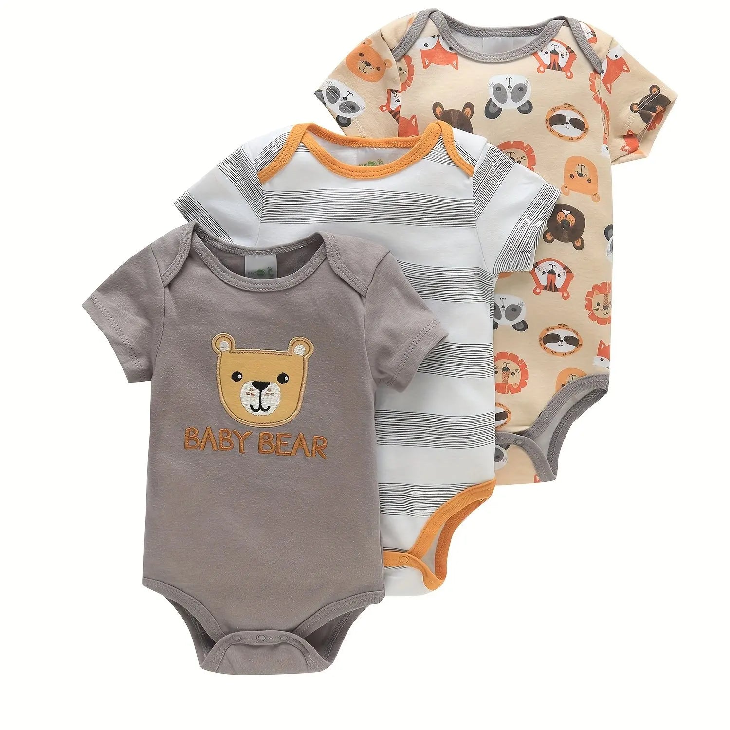 Bobby Cotton – Cartoon Print Newborn Bodysuit | Soft Summer Infant Clothes - Kid Zone