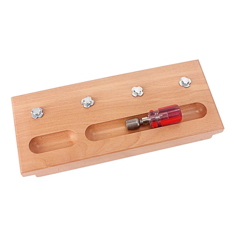 Montessori Wooden Nuts & Bolts Fine Motor Skill Tool | Montessori Educational Toys - Kid Zone