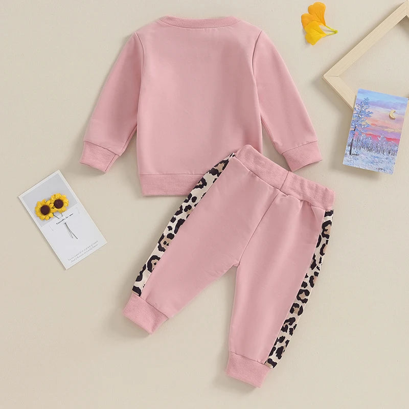 Baby Girl Fall Clothes – Long-Sleeve Pullover & Suspender Pants Set - Kid Zone